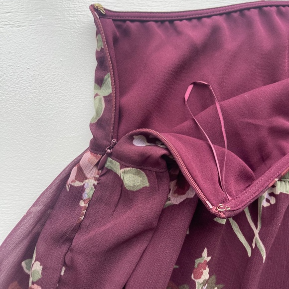 Floral Chiffon Tiered A-Line Skirt - Picture 6 of 10